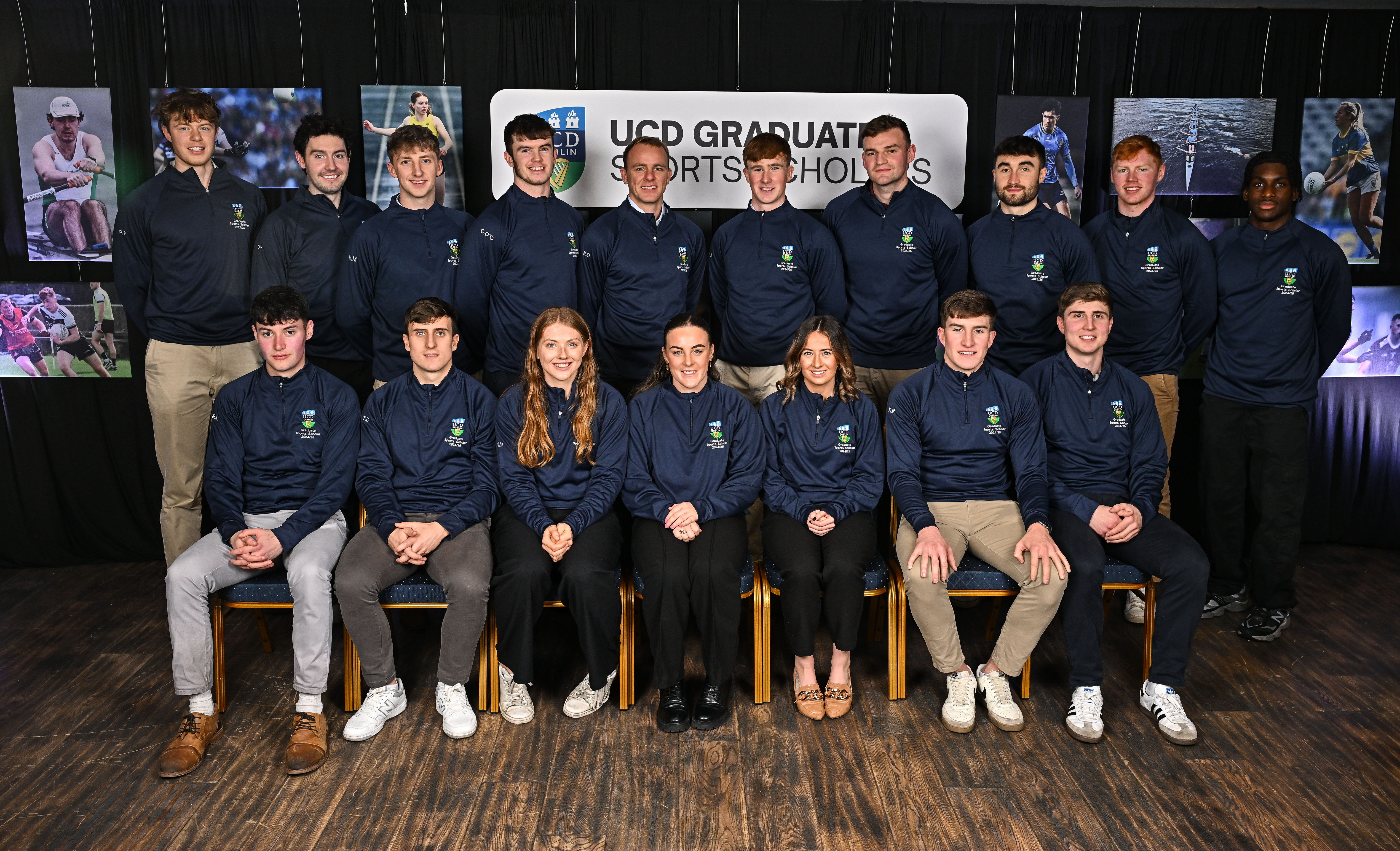 19 November 2024; Graduate Sports Scholars at the launch of the UCD Graduate Sports Scholarship Programme